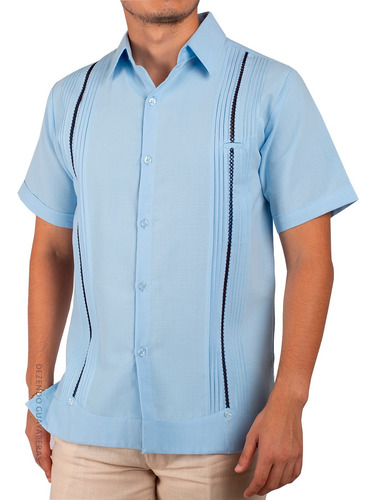 Guayabera Yucateca De Lino Para Hombre Mod. Celestun Mc