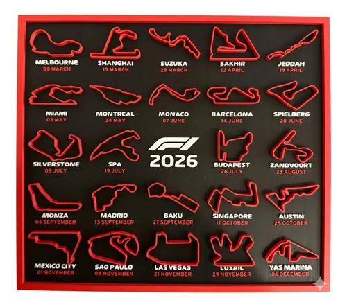 Calendario 2026 Fórmula 1 En 3d, Circuitos | F1
