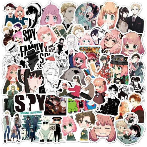 50 Stickers Pegatina Anime Spy X Family Anya Calcomania
