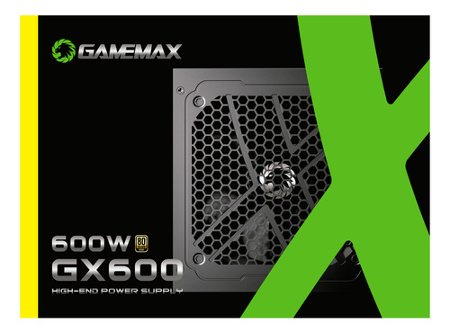 Gamemax Gx-series 6x600 Fonte De Alimentação 80 Plus Gold 600w Con Preto 110v/220v
