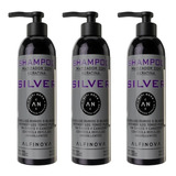 Kit X 3 Shampoo Matizador  Keratina Violeta 200cc Alfinova