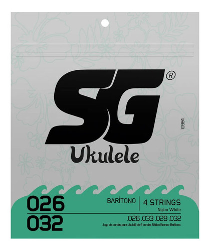 Sg-uk-b- Corda Ukulele Baritono Nylon Branco