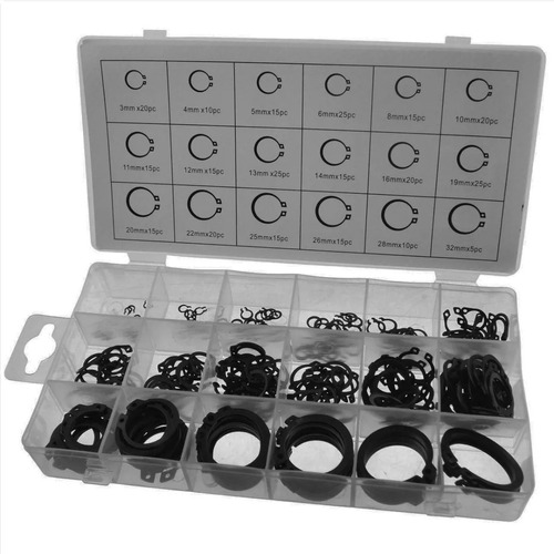 Kit Seguro Seeger 300 Pc Surtido Oring Chaveta Anillo