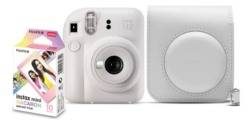 Kit Camera Fuji Instax Mini 12 + 10 Filme + Bolsa Branca