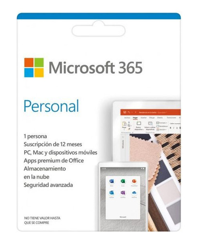 Microsoft Office 365 Personal Pack De 12 Meses Oficial