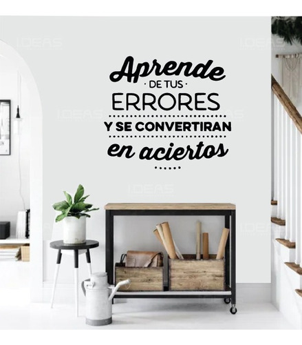 Vinilo Decorativo Frase Aprende De Tus Errores Pegatina