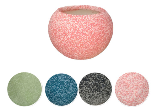 Maceteros De Ceramica Armoniosos Colores Y Formas  Pack De 4