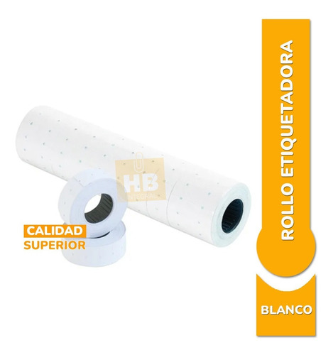Rollo Etiquetadora Blanco Pack X10.000 Motex Mx5500 Blancas