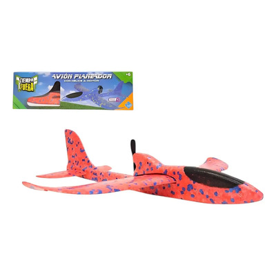 Avion Planeador Liviano Con Helice A Motor Tun Tunishop Color Rojo | MercadoLibre