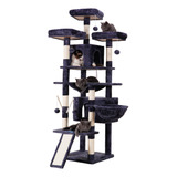 Torre Para Gatos De 180cm Con Condominios Y Rascadores, Gris