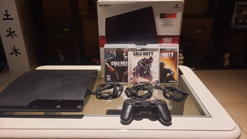 Playstation 3 Slim 160 Gb + 3 Juegos + 1 Jostick 