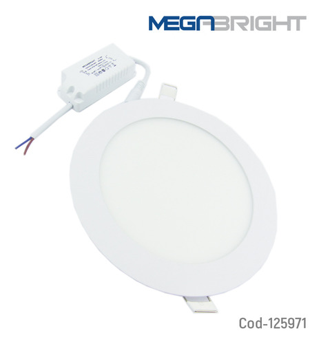 Foco Led Panel 12w Embutido Megabright