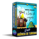 Pack Agência De Viagens, +91 Artes 100% Editáveis + Bônus