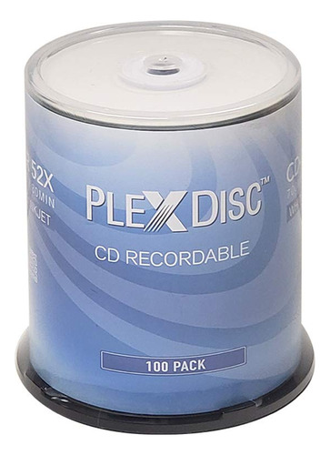 Plexdisc Cd-r 700mb 52x - Hub De Inyeccin De Tinta Blanca Im