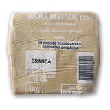 Argila Escolar Branca Para Modelagem Com 1 Kg