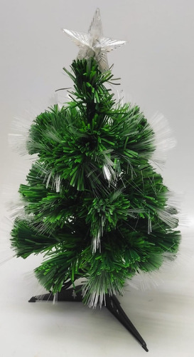 Arvore De Natal Com Fibra Optica 38 Leds Colorida Usb Bivolt Cor Colorido/verde