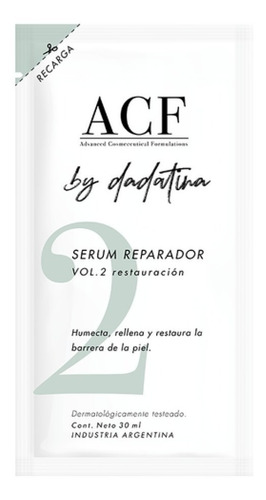 Acf By Dadatina Serum Reparador Vol2 Regenerador Refill 30ml