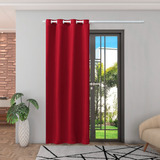 Cortina Jasmim Porta Balcão Para Sala Ou Quarto 1,50x2,20m Cor Vermelho