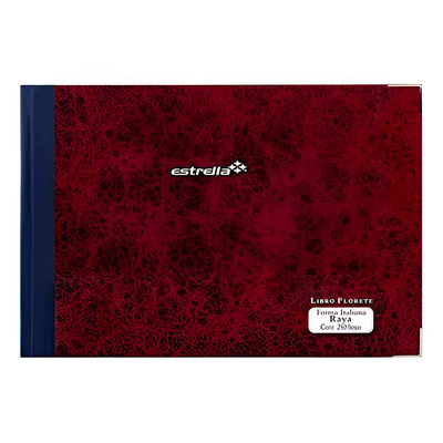 Estrella Florete 0134 240 hojas rayadas 1 materias 34.8cm x 24.8cm italiano | Meses sin interés