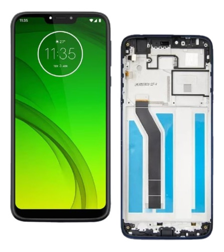 Tela Display Lcd Frontal Aro Compatível Moto G7 Power Xt1955