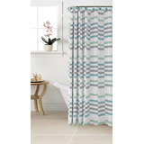 Cortina De Baño Vinilo Estampada Jean Cartier + 12 Ganchos