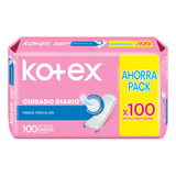 Protector Diario Kotex Cuidado Diario 100u