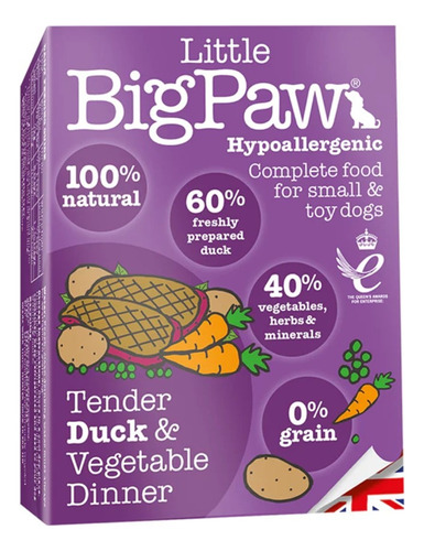 Little Big Paw Comida Pato Tierno-verduras | Perro 150 G 7 U