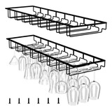 Estante Para Copas De Vino Debajo Del Gabinete 8 Filas