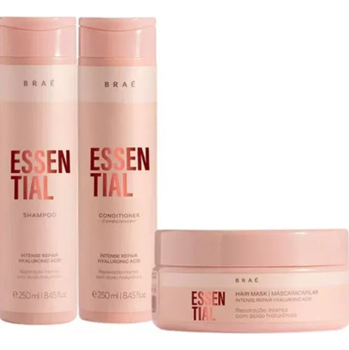 Braé Essential Kit Sha 250ml + Cond 250ml + Masc 200g Origin