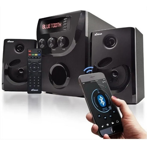 Caixa De Som Micro System Bluetooth Com Subwoofer Usb Fm Sd