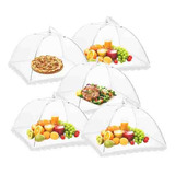 Malla Campana Cubre Comida Fruta/bbq Mosquitero Plegable 5pc