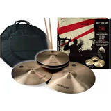 Set De Platillos Stagg Sh B20 Hi Hat + Crash + Ride + Funda