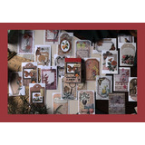 Minibook 50 Stickers Vintage Tags & Frames Journal Scrapbook
