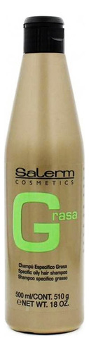 Salerm ® Shampoo Anti Grasa 500ml Oro Elimina Graso Cabello
