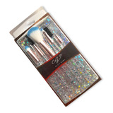 Set De 5 Brochas Y Pinceles Make Up Maquillaje Mango Glitter