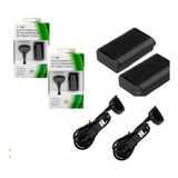 Pack X2 Kit Carga Y Juega Xbox 360 Recargable X-360