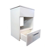 Mueble Baño Vanitory Blanco Laqueado Y Bacha Colgante 55cm