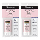 2 X Neutrogena Pure & Free Baby Protetor Solar Mineral Stick