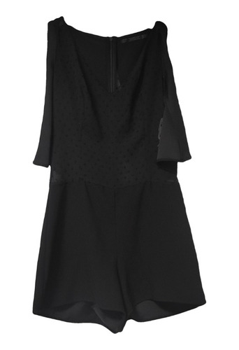 Enterito Zara Mujer Negro De Fiesta Talle Xs Impecable