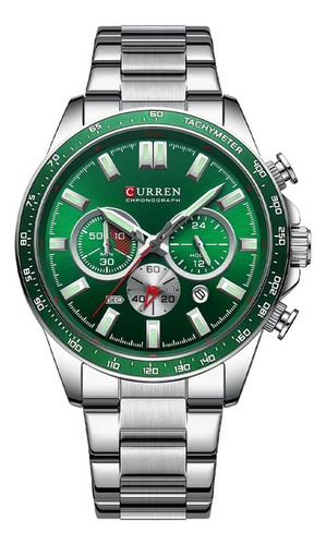 Reloj Curren Analogico Para Hombre 8418g.04 Verde Elegante