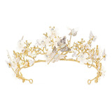 Diadema De Niñas Tiara De Flores De Mariposa, Corona De Novi