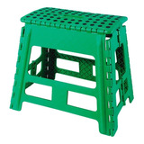 Banco Plegable Portátil Resistente 120k Antiderrapante Verde