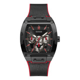 Reloj Guess Phoenix Gw0202g7 Para Hombre Color Negro Color Del Bisel Dorado Color Del Fondo Dorado