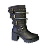 Botas Chopper Para Dama 100% Piel Genuina Artesanal