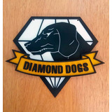 Placa Decorativa Gamer Em Relevo Metal Gear Diamond Dogs G