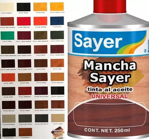 Tinta Para Madera Sayer Base Aceite Mueble Manchasayer 250ml