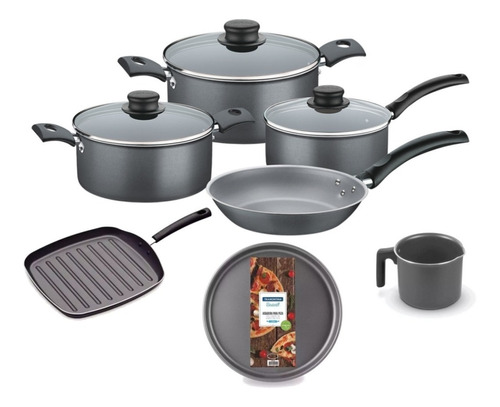 Juego De Cocina Set Tramontina 10 Unidades. Teflon