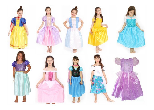 Disfraz Vestido Infantil Princesas Disney