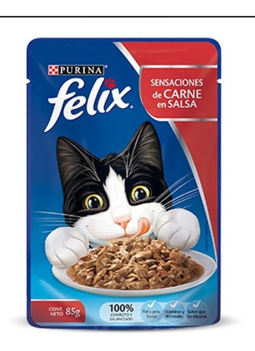 Felix De Purina. Sachet 85grs. Caja 24 Sobres