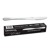 Kit 100 Faca Mesa Euro Inox 23cm S/ Ponta Cozinha Jantar 